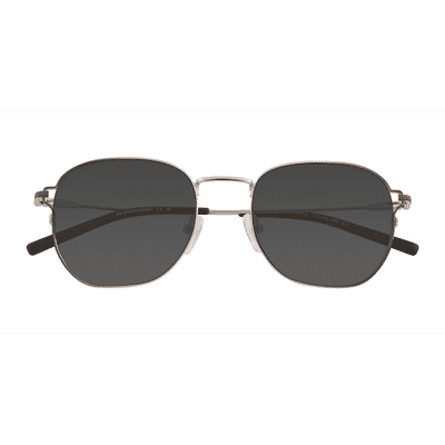 Unisex s square Gradient Brown Silver Metal Prescription sunglasses - Eyebuydirect s Dorian