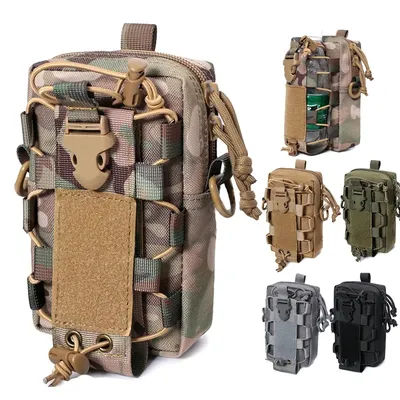 Pochette de bouteille d'eau Molle EDC, support de bouilloire de cantine, support de téléphone pour Sports de plein air, voyage Camping randonnée chasse, sac de taille