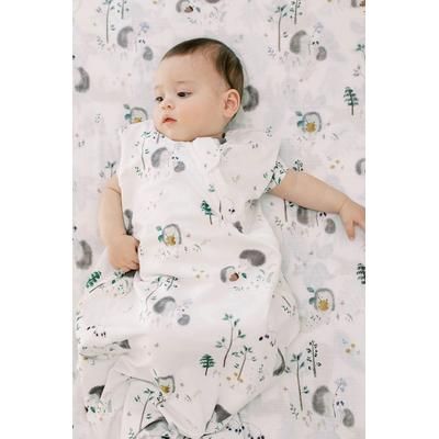 Loulou Lollipop Lightweight Muslin Sleep Bag, 6-18 m - Hedgehogs