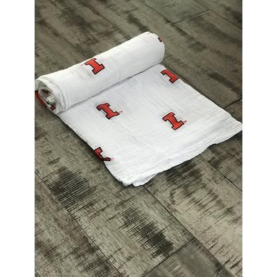 Three Little Anchors College Swaddle Blanket - Illinois Fighting Illini
