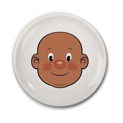 Fred & Friends Food Face Plate - Mr. Food - Brown