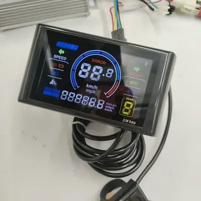 24V-60V Color LCD Display +SWITCH+USB PORT INSTALL ON HANDLEBAR NO.2 PROTOCOL Electric Bicycle Scooter,for ATV MTB DIY SW900