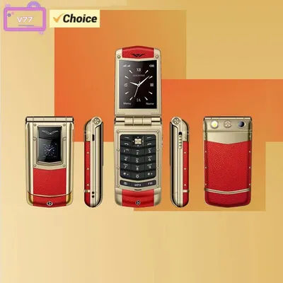 New V77 Ayxta GSM CellPhone 2.4inches MTK Dual SIM Dual Standby Flashlight Music Player Bluetooth Flip Mobile Phone