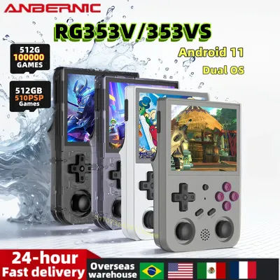 ANBERNIC RG353V RG353VS Retro Handheld Game Console 3.5 inch IPS Screen RK3566 Video Portable Player Android 11 Linux OS Childre