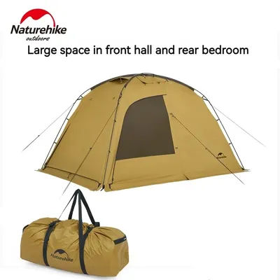 Naturehike Dune 7.6 Camping Tent 2 People 4 Season Tents PU2000mm Outdoor Hiking Ultralight Tent With Chimney Screen Window