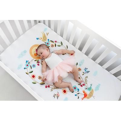 Rookie Humans Cotton Sateen Crib Sheet - Love Blooms