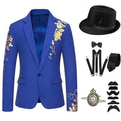 Anni Ruggenti Anni 1920 Retrò Vintage Abiti Gilet Set di accessori Gentiluomo Costume Per uomo Halloween Carnevale Capodanno Festa / Sera Mascherata Vigilia di Capodanno Adulti Cravatta Cappotto Gilet