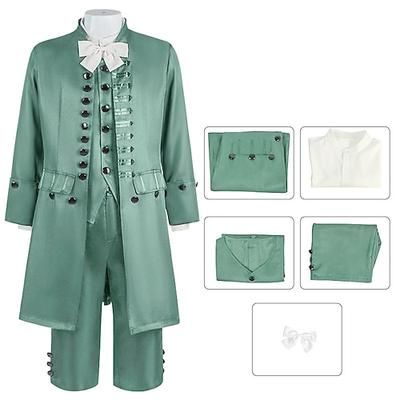 Rococò Barocco Vittoriano Abiti Tinta unita Costume Per uomo Reale Halloween Carnevale Feste Performance Mascherata Adulti Cappotto Gilet Camicia