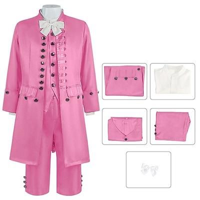 Rococò Barocco Vittoriano Abiti Tinta unita Costume Per uomo Reale Halloween Carnevale Feste Performance Mascherata Adulti Cappotto Gilet Camicia