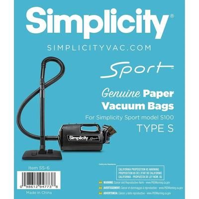 Simplicity Genuine Type-S Sport Paper Bags SS-6, 24 Pack