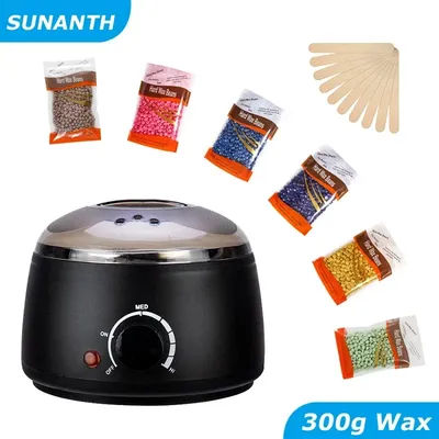 Hair Removal Wax Machine Waxing Heater and Beans Kit Depilatory Epilator Wax-melt Pot Paraffin Warmer Heating Machine