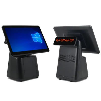 15.6 Inch i3/i5 Win10 Win11 Touch Screen Cash Register Windows POS System 58/80mm Thermal Printer Foodcourt Payment Terminal