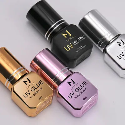 JOMAY UV Eyelashes Clear Glue 4 COLOR Glue Fast Dry Strong Long Lasting Waterproof Adhesive Blue Eyelash Cluster Glue Makeup