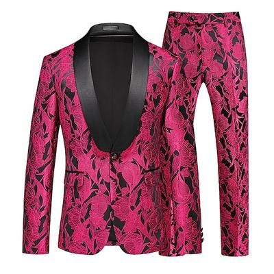 Disco Anni '80 Pantaloni Abiti Completi Blazer Disco Tinta unica Costume Per uomo Mascherata Performance Feste Club Adulti Cappotto Pantaloni