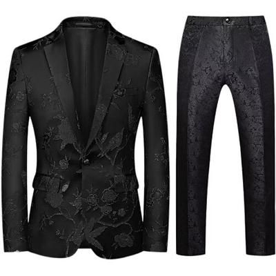 Disco Anni '80 Pantaloni Abiti Completi Blazer Disco Tinta unica Costume Per uomo Mascherata Performance Feste Club Adulti Cappotto Pantaloni