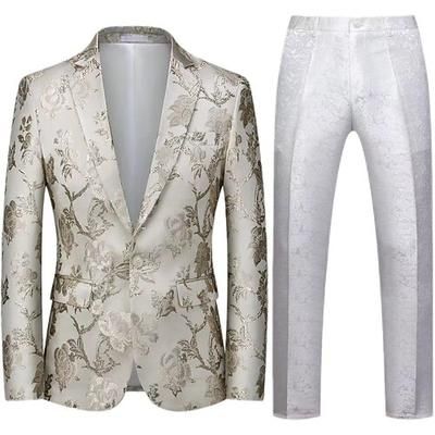Disco Anni '80 Pantaloni Abiti Completi Blazer Disco Tinta unica Costume Per uomo Mascherata Performance Feste Club Adulti Cappotto Pantaloni
