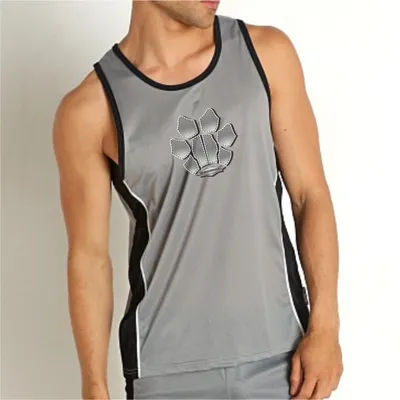 Men's Mesh Tank Top Dog Paws SexyMan Play Sleepwear Muscle Gym Vest Bodybuilding Sleeveless Shirt