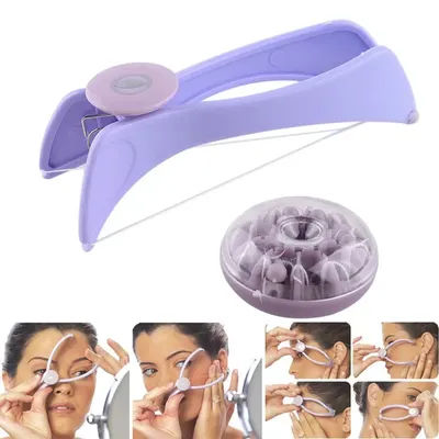 Portable 1PC Face Defeatherer For Cheek Eyebrow Women Hair Removal Epilator Facial Hair Remover Spring Threading Makeup Tool