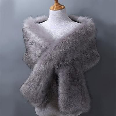 Elegante Signore Anni Ruggenti Scialle in pelliccia sintetica Il grande Gatsby Charleston Costume Per donna San Valentino Mascherata Quotidiano Feste Matrimonio Adulti Scialle Inverno