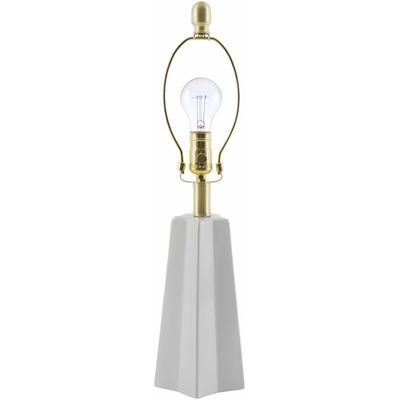 Yubileyny 23"H x 11"W x 11"D Modern Pale Blue/Cream/White/Metallic - Brass/Translucent Table Lamp - Boutique Rugs