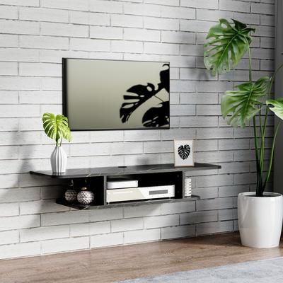 "TEMU Floating Tv Stand For Tvs Up To 40", Wall Mounted Media Console With Storage Shelf, Entertainment Center"