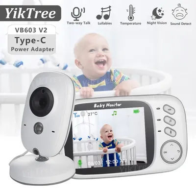 VB603 V2 Video Baby Monitor 2.4G Wireless Con LCD da 3.2 pollici Audio bidirezionale Conversazione