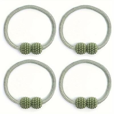 TEMU 4pcs Decorative Pearl Ball Magnetic Curtain Tiebacks - Decor Accents For Holding Curtains & Drapes, For Bedroom, Living Room, And More
