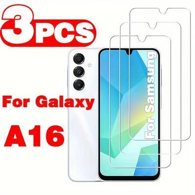 TEMU 3-pack Tempered Glass Screen Protector Galaxy A16 5g, Scratch-resistant, Case-friendly