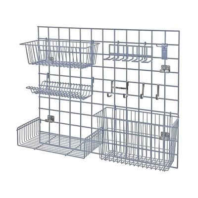 Quantum Food Service SGK-3036-1GY Store Grid Wire Wall Mounted Shelf, 36"W x 30"H, Gray