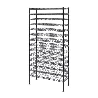 Quantum Food Service WR74-1436WSBK 74"H Commercial Wine Rack w/ 126 Bottle Capacity, Black