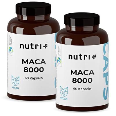 Nutri+ Maca Capsule nere rosse gialle - 2x 60 pezzi 120 pz