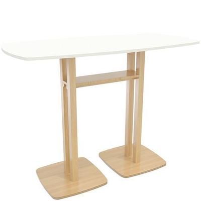 table réunion haute woody 4 places plt. hêtre-manutan expert