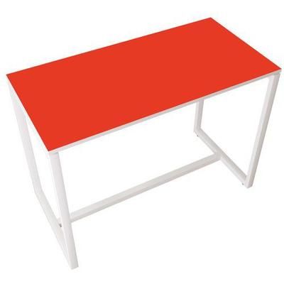 table réunion haute 6 personnes plt. rouge- manutan expert
