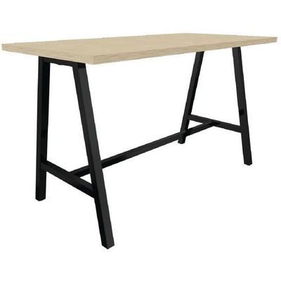 Table Haute 180x90 Chêne Fil Noir Cohesion - Buronomic