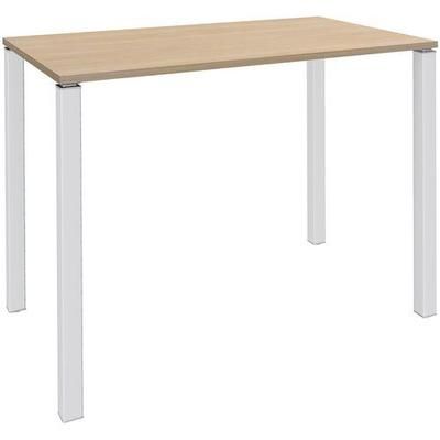 Table Haute 4 Pieds L140xh105xp60cm Chêne Clair/pied Blanc - Simmob