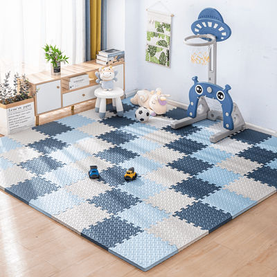 TEMU 25pcs Eva Foam Interlocking Floor Mats, Waterproof, Soft And Durable, For Playroom, Bedroom, Office, - Mixed Color Puzzle Pattern