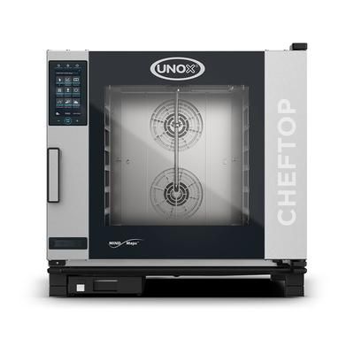 Unox XAVC-06FS-GPLM CHEFTOP MIND.Maps Half Size Combi Oven - Boiler Based, Convertible, Stainless Steel, Gas Type: Convertible