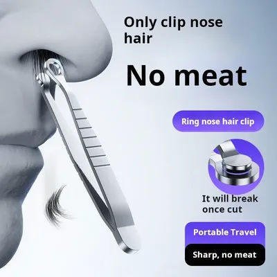 1/3 Pcs Stainless Steel Manual Round Head Nose Hair Clip Travel Portable Sharp Nose Hair Cleaning Tool
