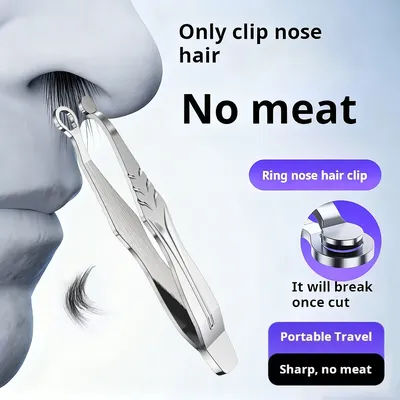 1/3 Pcs Stainless Steel Manual Round Head Nose Hair Clip Travel Portable Sharp Nose Hair Cleaning Tool