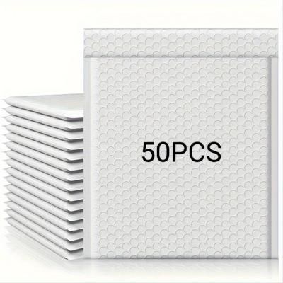 "TEMU 50pcs White Hexagonal Mailers 9x11.8" - , Waterproof Polyethylene Shipping Bags, Medium Size For Clothes, Cosmetics & Daily - Ideal For Halloween, Christmas, Weddings, Valentine's, Thanksgiving"