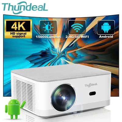ThundeaL TD92 Pro Full HD Projector Portable Home Theater for 2K 4K 1080P Video Android WIFI Phone TD92Pro Beam Projector Cinema