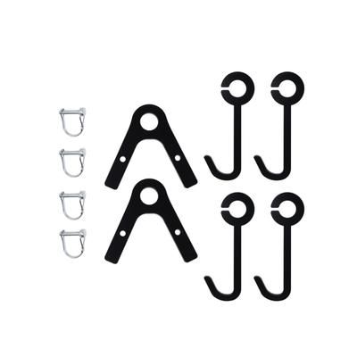 Double Tap Industries Conduit DIY Target Stand Bracket Kit for Steel Targets Conduit Brackets & Quick Pins w/J Hook Hanging Brackets Black TS-CK-GH