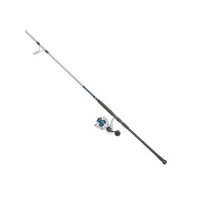 Quantum Strive Spinning Reel and Rod Combo 8ft 2-PC Medium-Heavy Moderate-Fast Rod Graphite Composite Blank SZ 5000 Reel 4+1 Bearings 5.6-1 Ratio