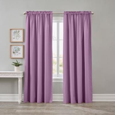 Wide Width BH Studio Blackout Curtain by BrylaneHome in Lavender (Size 52" W 84" L)