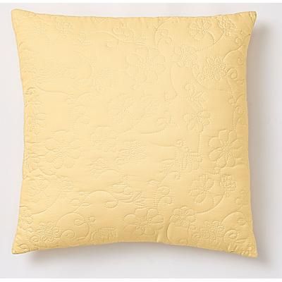 Anna Square Pillow by BrylaneHome in Banana