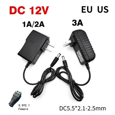 Transformer Power Supply AC 110V 220V to DC 12V 1A 2A 3A LED Driver Adapter 12 Volt 12 V Converter Charger For LED Strip Lights