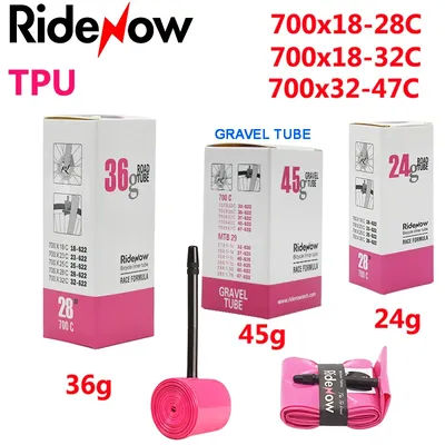 RideNow ROAD Bicycle TPU Inner Tube 700x18 23 25 28 30 32 Tire Camera Gravel MTB 29x1.5 1.75 Bike Tyre Cycling Pneu Presta Valve