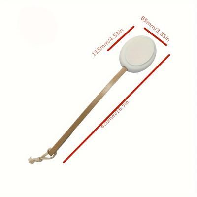 TEMU Lotion Applicator For Back - Easy Reach Long Handle Bath Brush For Body Cream, Moisturizer, Sunscreen - Non-electric, No Battery Required - For Elderly, Women - Skin Care Tool