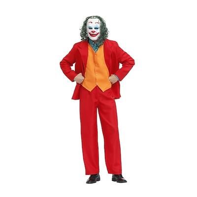 Clown Burlesque Pagliaccio Assassino Costume Cosplay Abiti Completi for Per uomo Adulti Mascherata