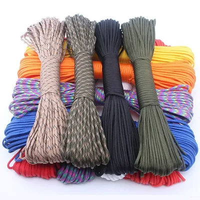 550 Paracord 7 Strands 4mm Outdoor Sports Parachute Rope Camping Accessories Outdoor Survival Diy Bracelet Rope